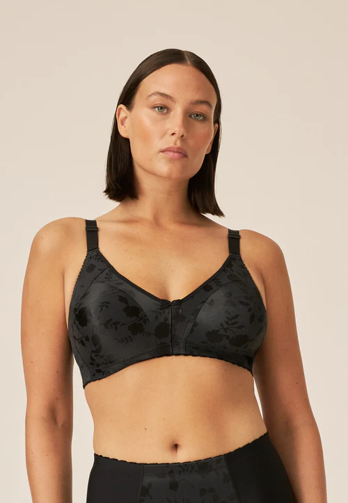 NATURANA Sutien minimizer fără armătură negru