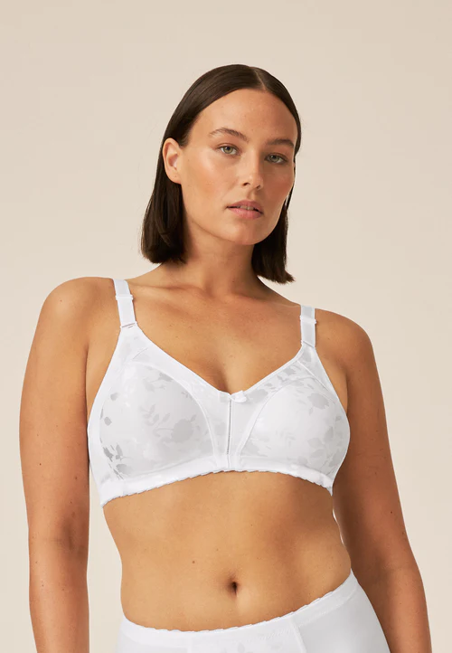 NATURANA Sutien minimizer fără armătură alb
