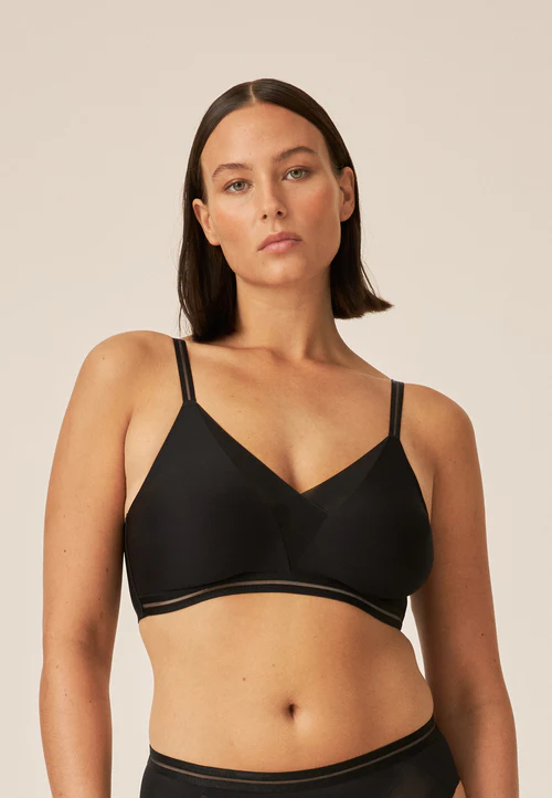 NATURANA Sutien fără armătură negru