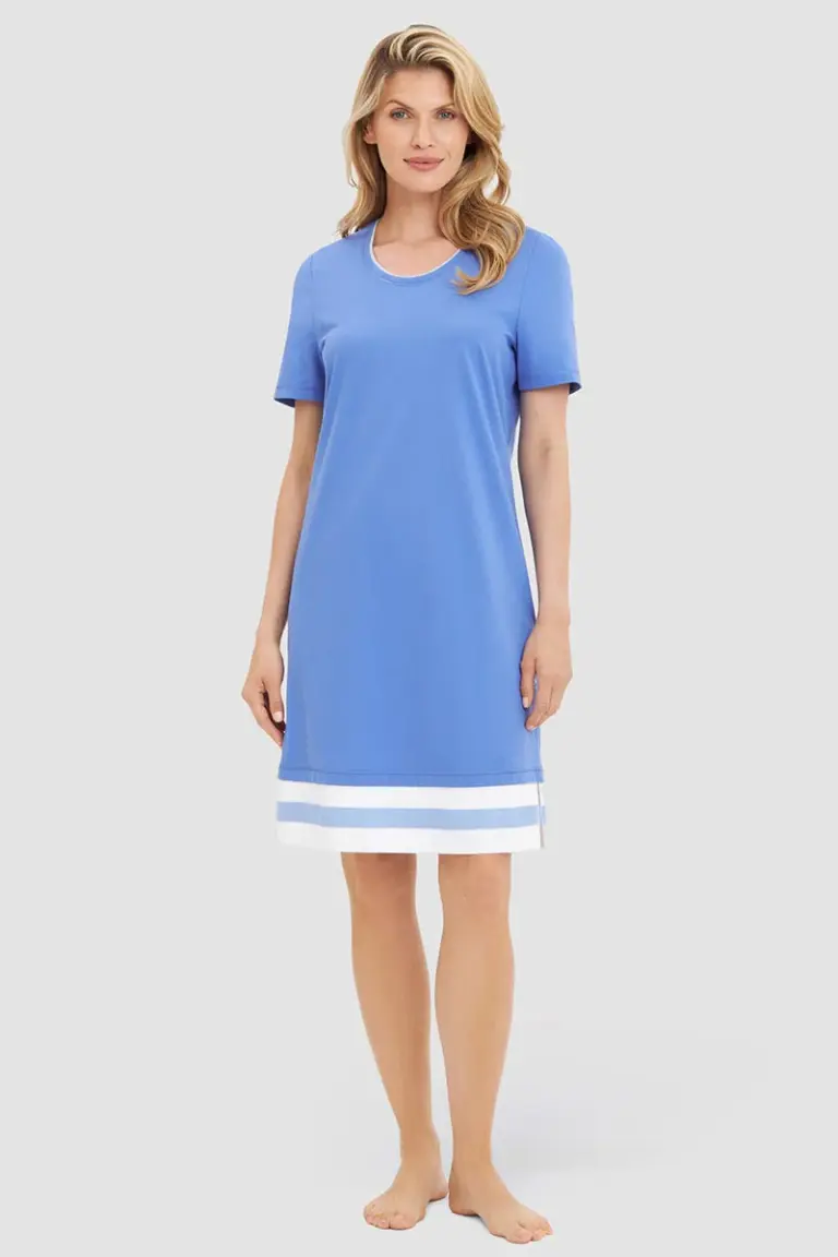 Cămașă de noapte din modal RÖSCH albastru