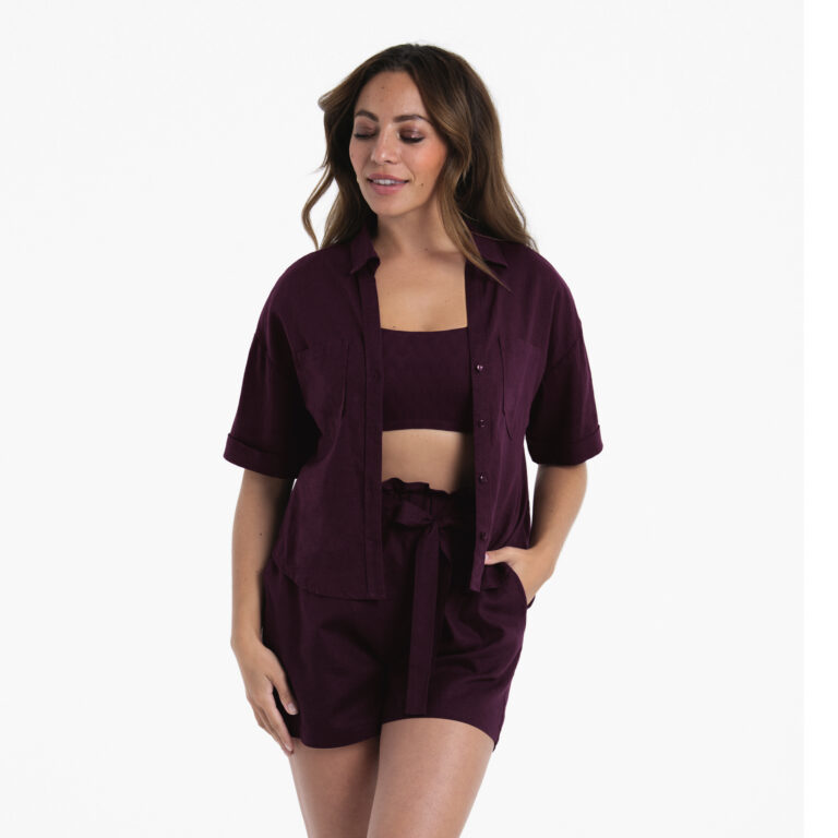 Cămașă de plajă ROSA FAIA WAVES bordo