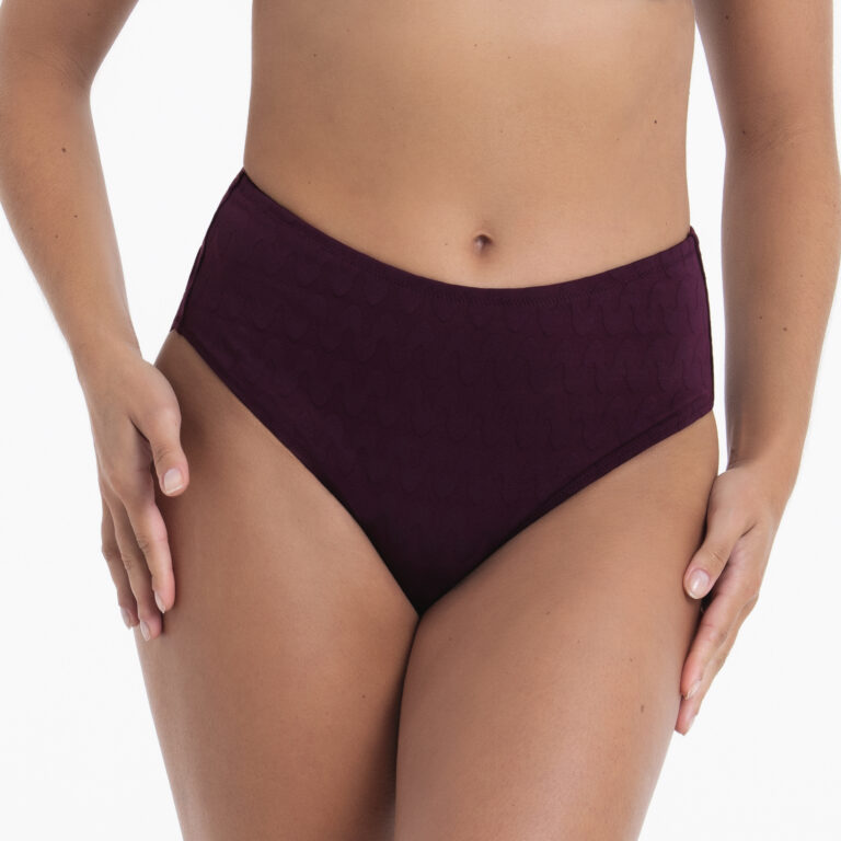 Slip de baie talie înaltă ROSA FAIA WAVES bordo