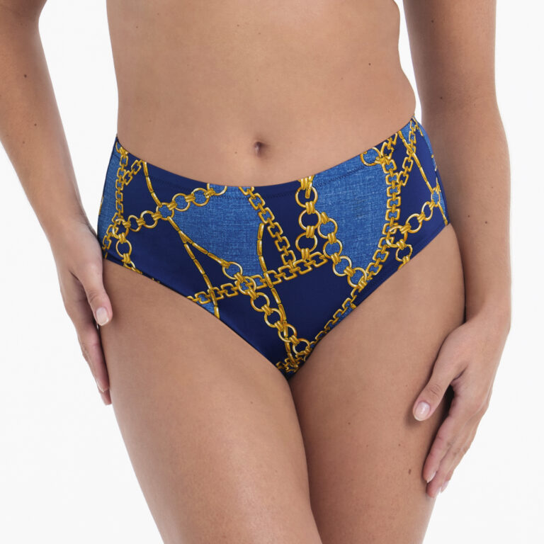 Slip de baie talie înaltă ROSA FAIA SEA CHAINS multicolor