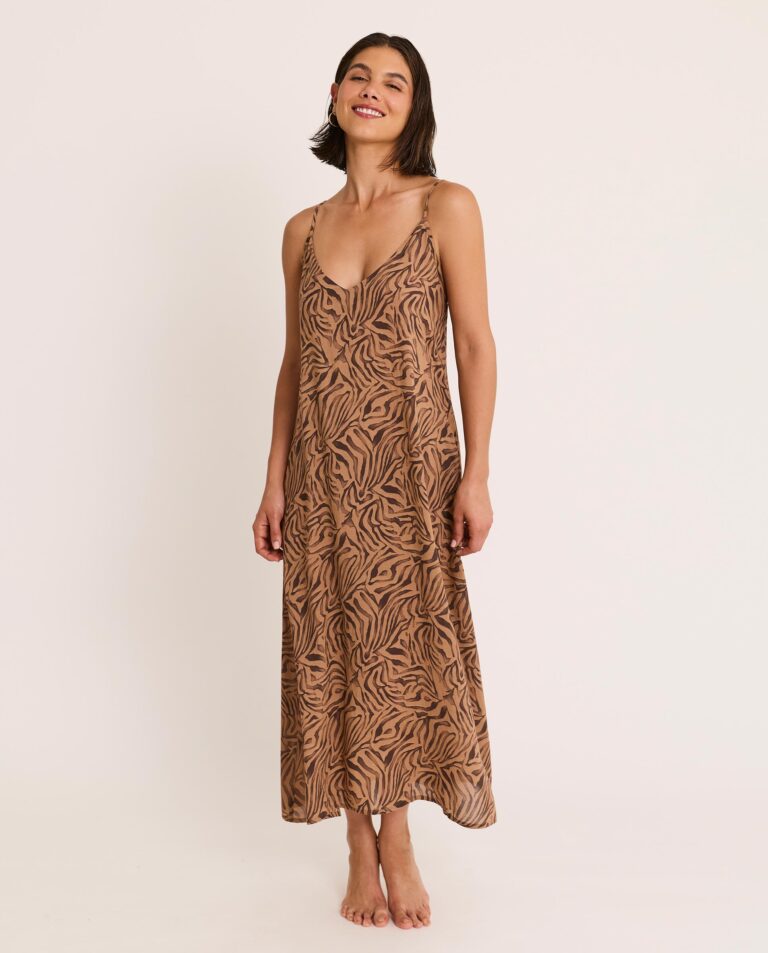Rochie de plajă SELMARK UTOPIA maro