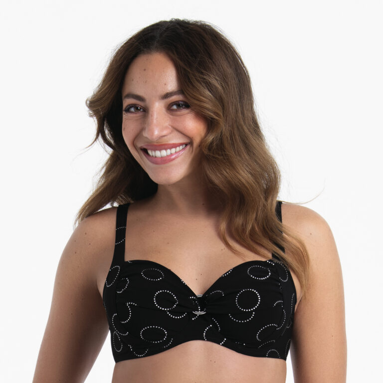 Sutien de baie cu armătură ROSA FAIA SILVER PEARLS negru