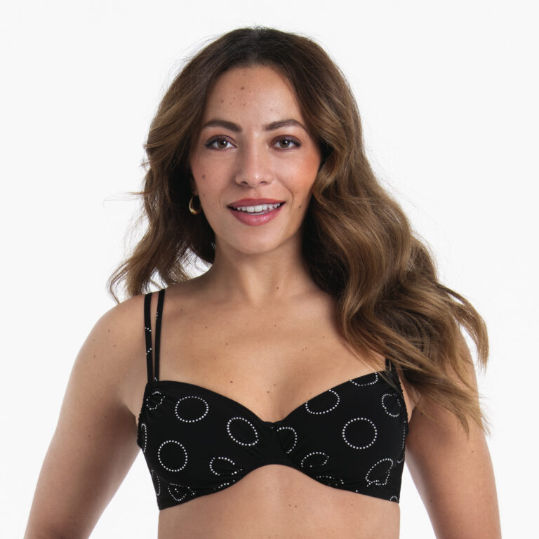 Sutien de baie cu armătură ROSA FAIA SILVER PEARLS negru